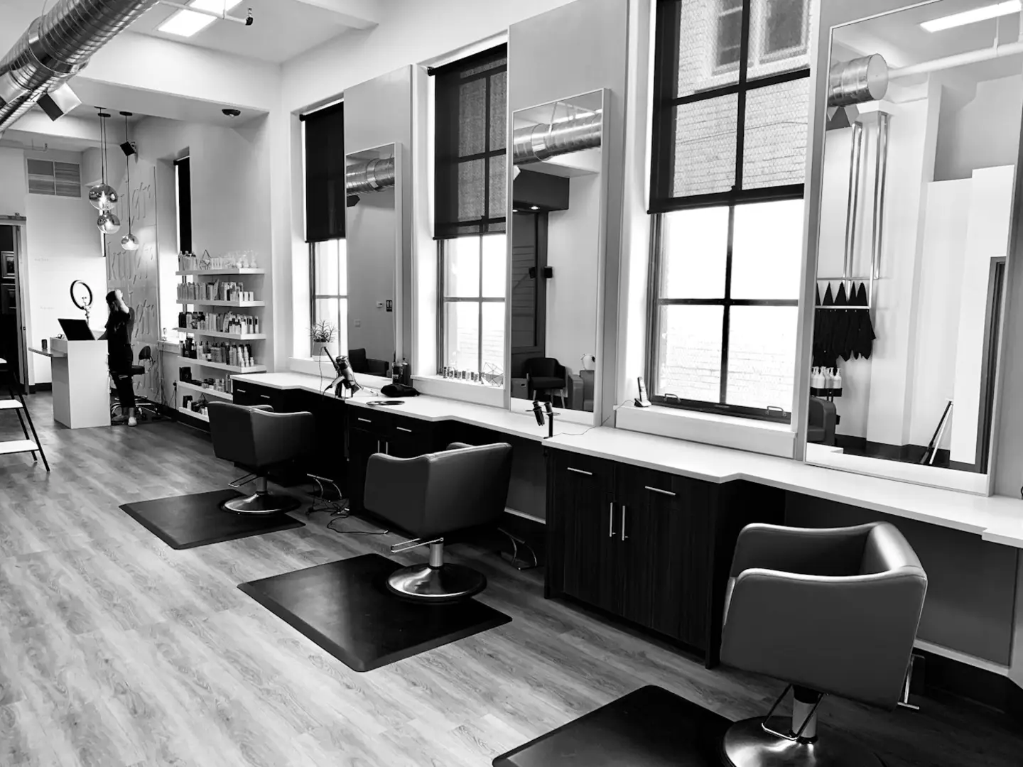 Professional salon styling detail